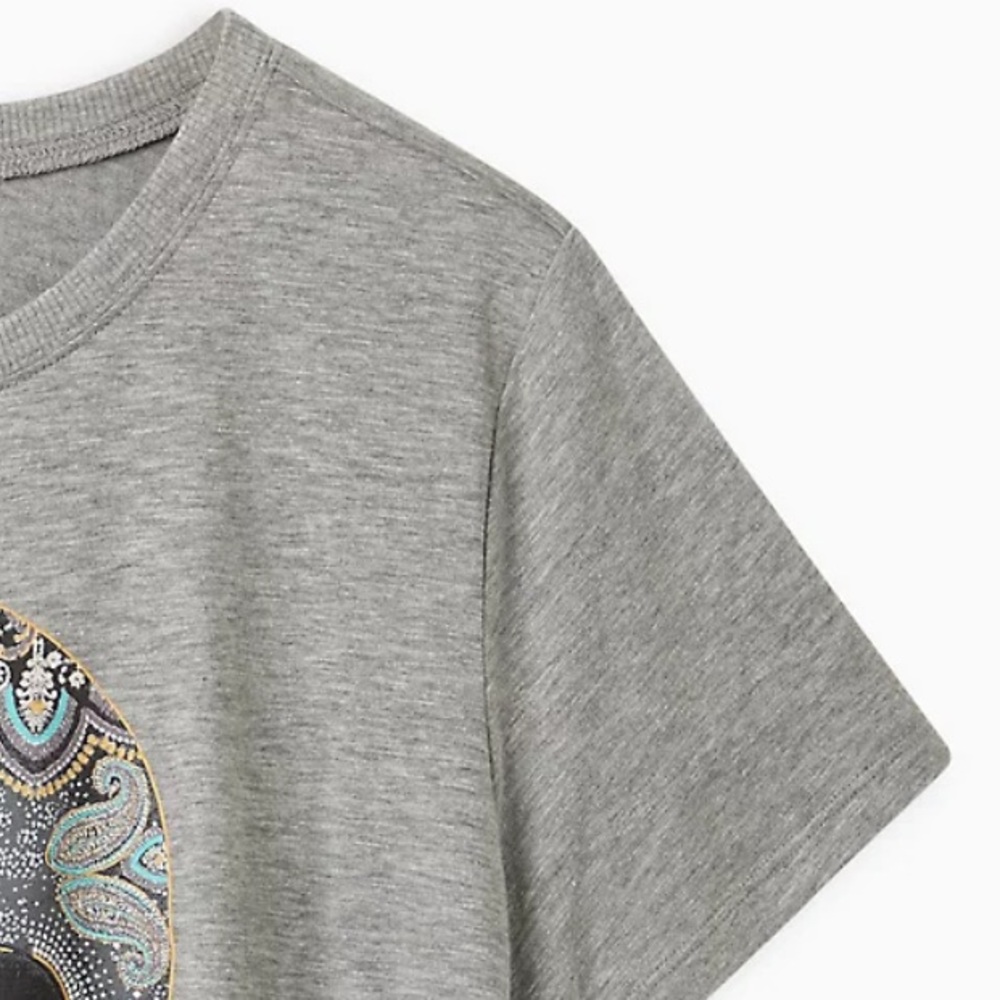 ⭐️SOLD⭐️🆕🤍💀TORRID Medallion Skull Vintage Tee- NWT💀🤍 - Picture 4 of 7